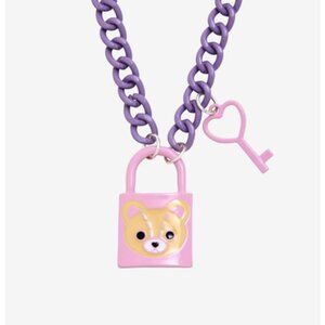 *NWOT* Hot Topic Teddy Bear Padlock Necklace